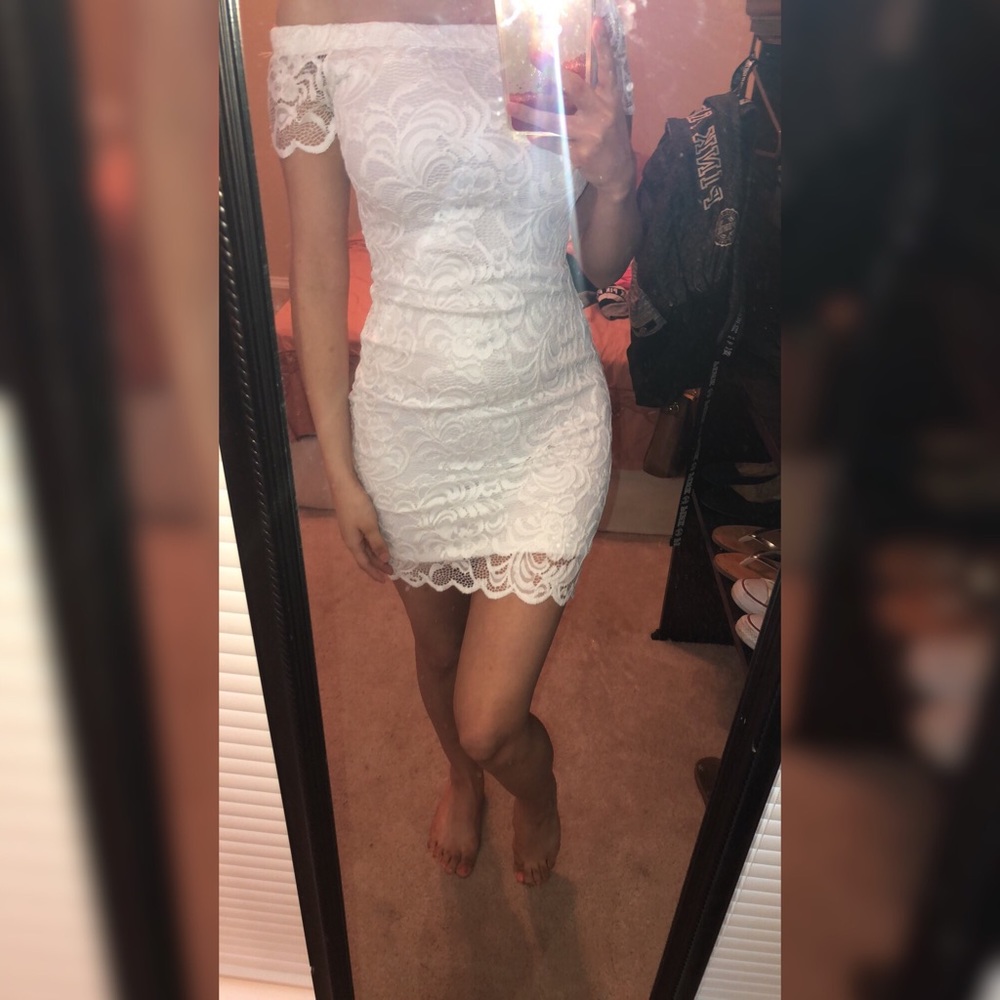 White lace dress